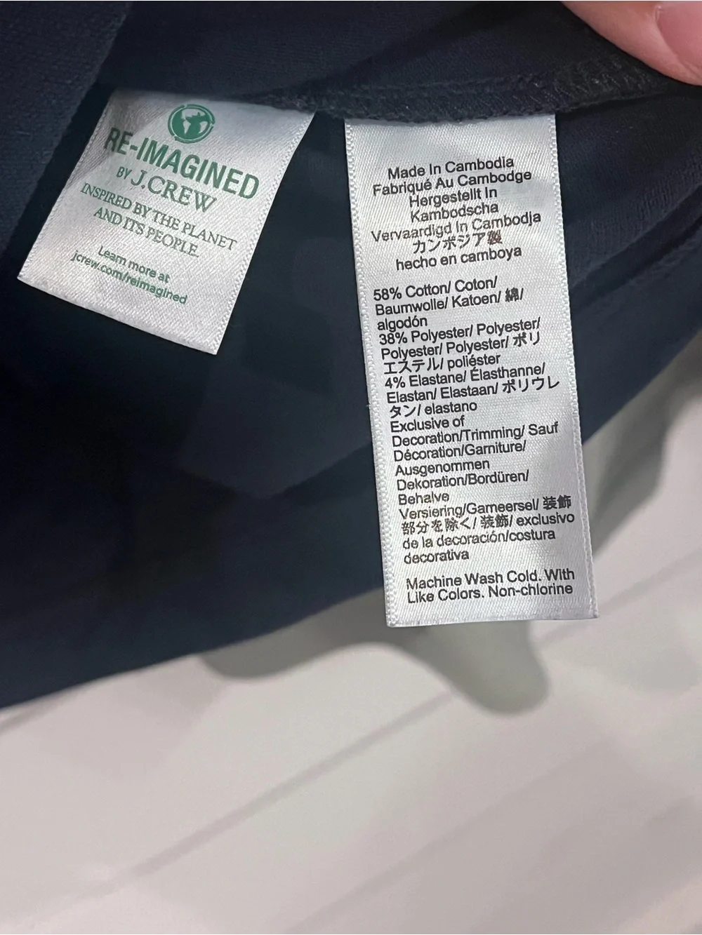 J. Crew Men’s Polo Pair — Navy and Sage- Flex Pique Polo XL Untucked